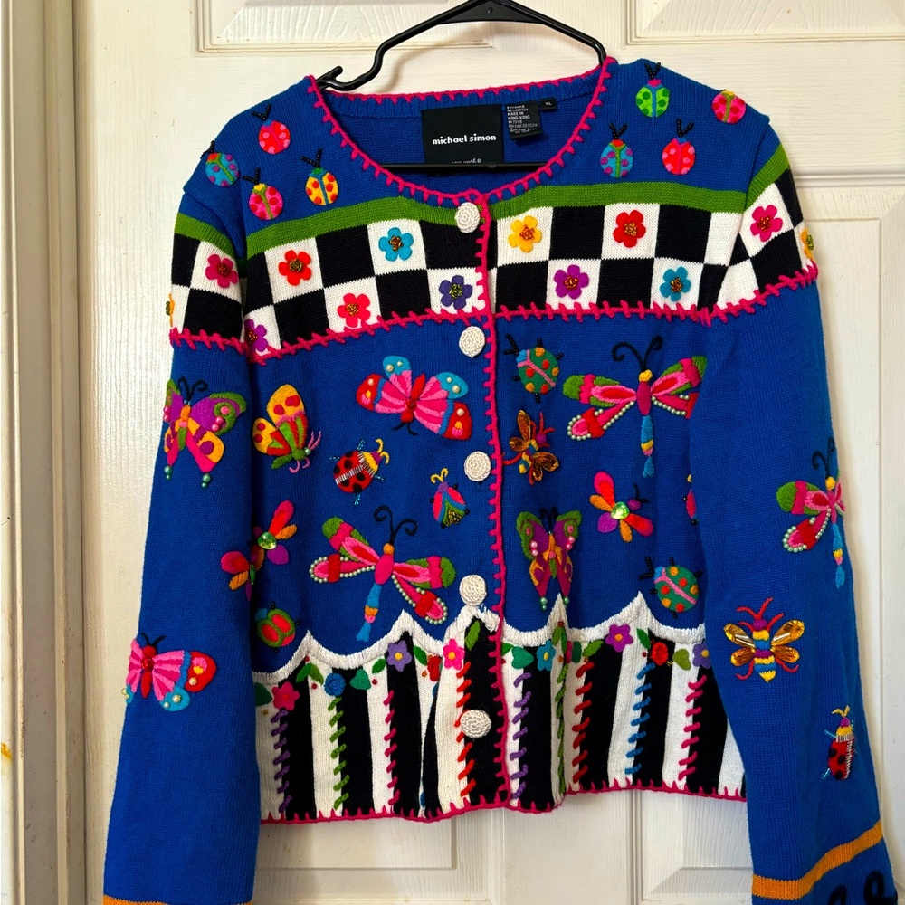 ***SOLD***Vintage  Michael Simon knit cardigan